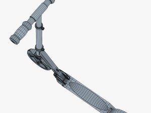 kick scooter blue Model 3D