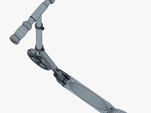 kick scooter blue 3D Model