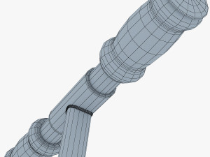 kick scooter blue Model 3D