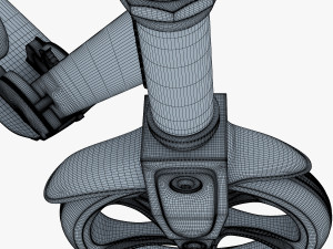 kick scooter blue Model 3D
