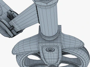 kick scooter blue 3D Model