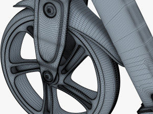 kick scooter blue Model 3D