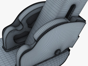 kick scooter blue Model 3D