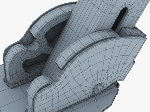 kick scooter blue Model 3D