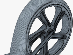 kick scooter blue Model 3D