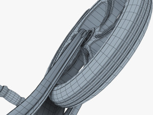 kick scooter blue Model 3D