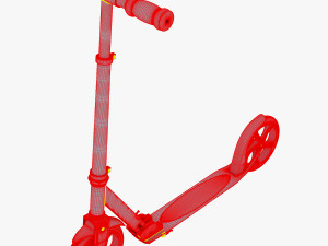 kick scooter blue Model 3D