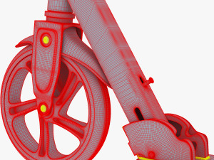 kick scooter blue Model 3D