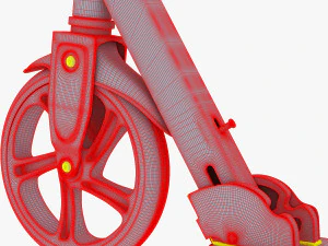 kick scooter blue 3D Model
