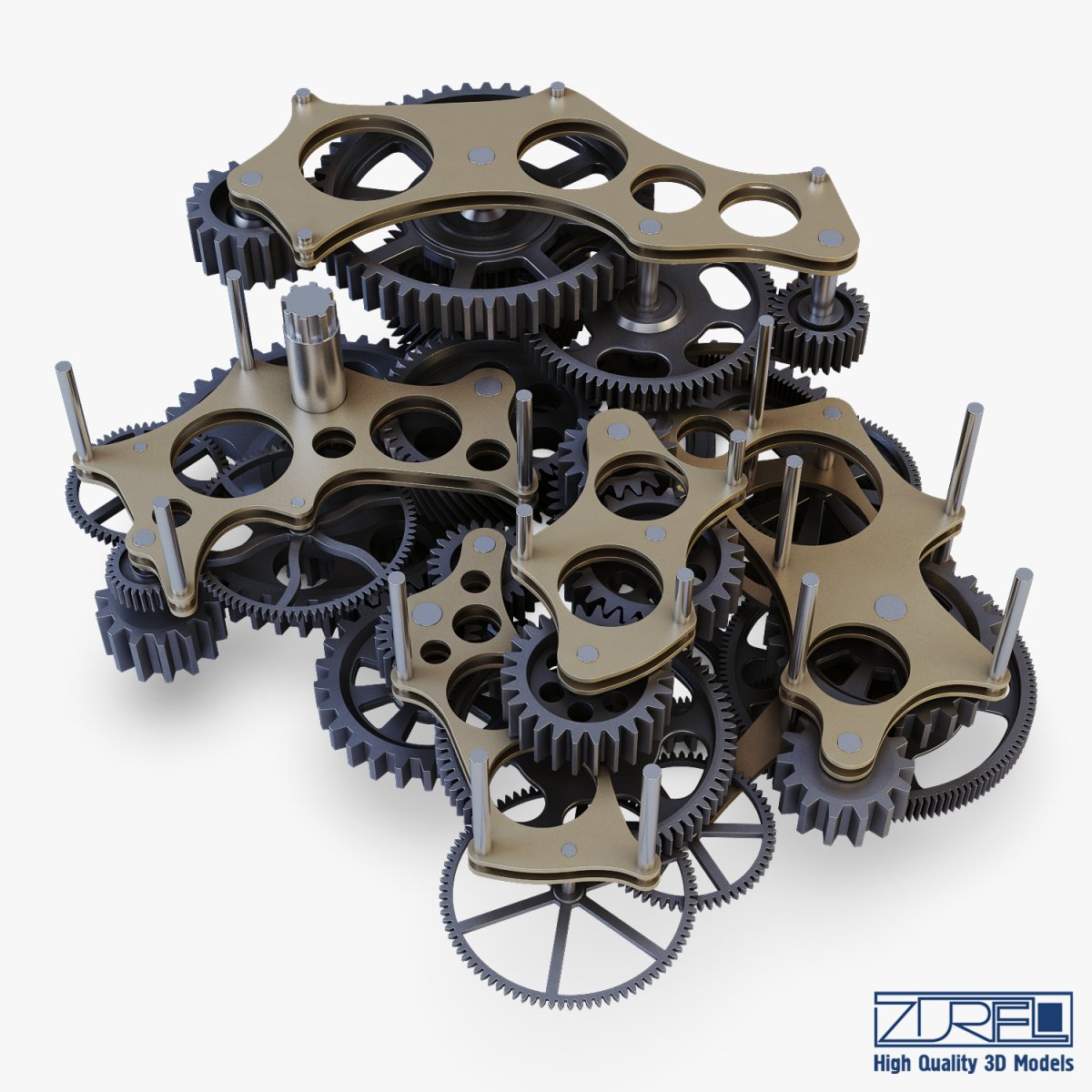 Gear mechanism v 1 3D model