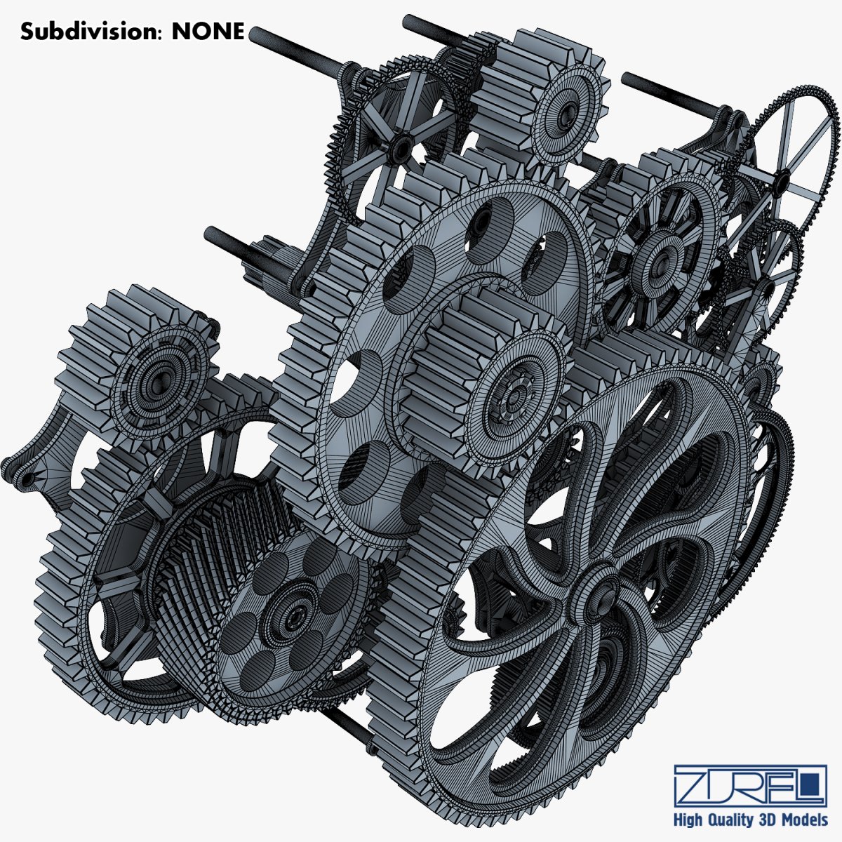 Gear mechanism v 1 3D model