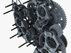 gear mechanism v 1 3D Model