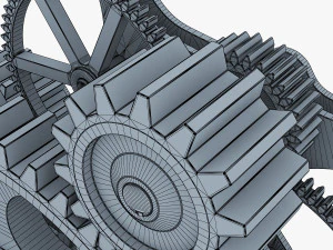 gear mechanism v 1 3D Model