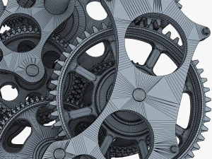 gear mechanism v 1 3D Model