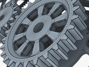 gear mechanism v 2 3D 模型