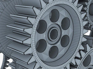 gear mechanism v 2 3D Model