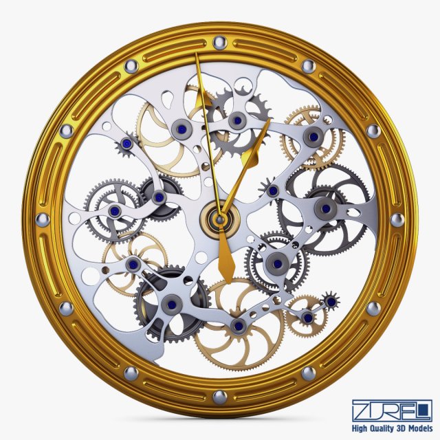 clock mechanism v 1 Model 3D .c4d .max .obj .3ds .fbx .stl .blend 