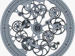 clock mechanism v 1 Model 3D
