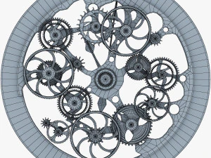 mecanismo de rel&oacute;gio v 1 Modelo 3D