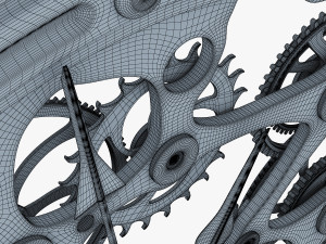 clock mechanism v 1 Model 3D