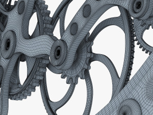 clock mechanism v 1 Model 3D