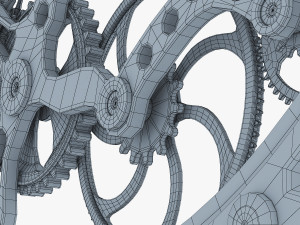 clock mechanism v 1 Model 3D