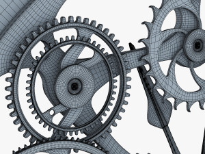 clock mechanism v 1 Model 3D