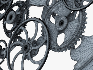 clock mechanism v 1 Model 3D