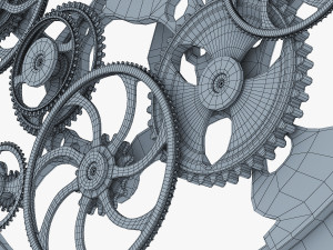 clock mechanism v 1 Model 3D