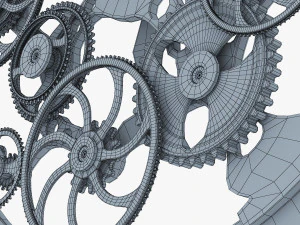 mecanismo de rel&oacute;gio v 1 Modelo 3D