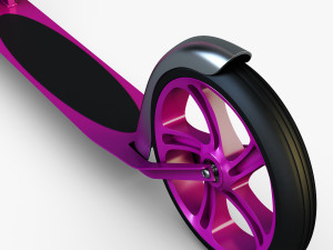 kick scooter pink Modelo 3D
