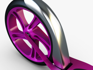 kick scooter pink Modelo 3D