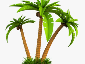 palm tree v 2 3D Model