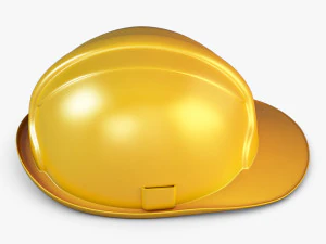 hard hat yellow v 1 3D Model
