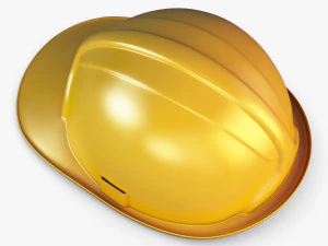 hard hat yellow v 1 3D Model