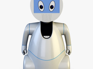 pakati robot assistant white 3D Model