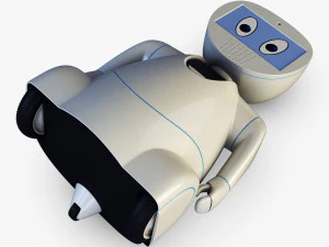 pakati robot assistant white 3D Model