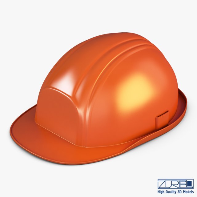 hard hat orange v 1 3D Model .c4d .max .obj .3ds .fbx .stl .blend 