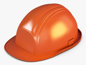 hard hat orange v 1 3D Model
