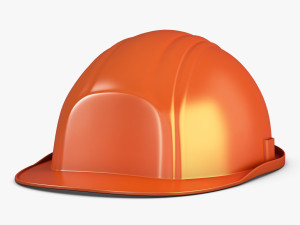 hard hat orange v 1 3D Model