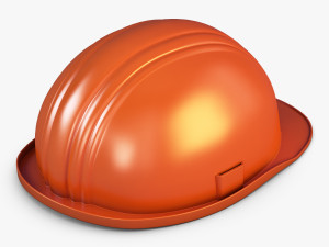 hard hat orange v 1 3D Model