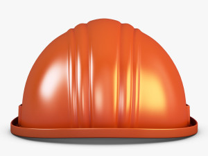 hard hat orange v 1 3D Model