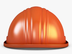 hard hat orange v 1 3D Model