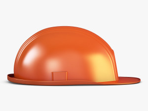 hard hat orange v 1 3D Model