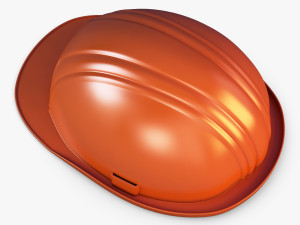 hard hat orange v 1 3D Model