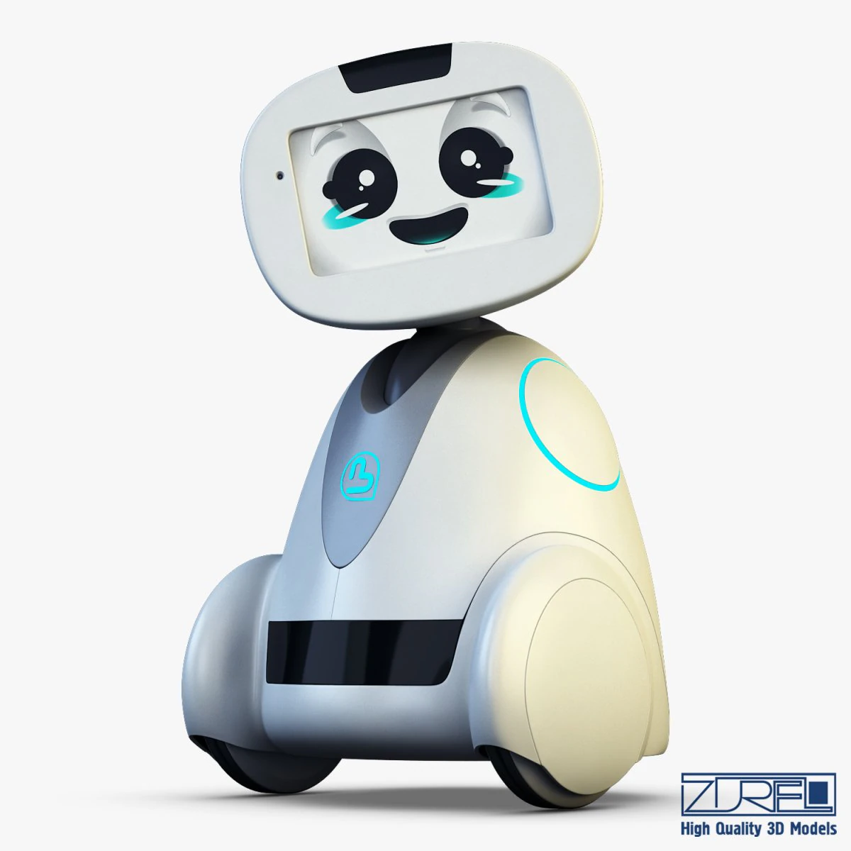 buddy robot white v 1 3D Model .c4d .max .obj .3ds .fbx .stl .blend 