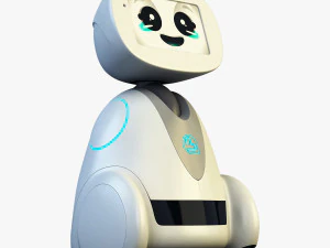 buddy robot white v 1 3D Model