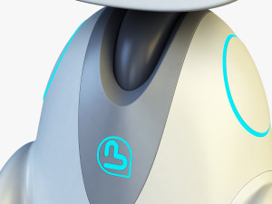 buddy robot white v 1 3D Model