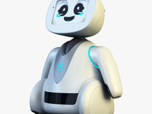 amico robot bianco v 2 Modello 3D