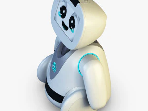 amico robot bianco v 2 Modello 3D